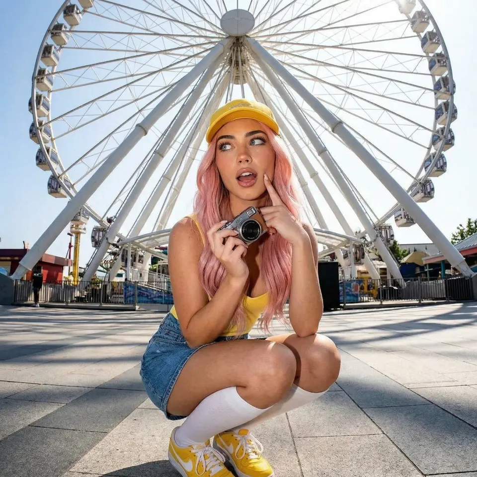 Centered Ferris Wheel Shot
