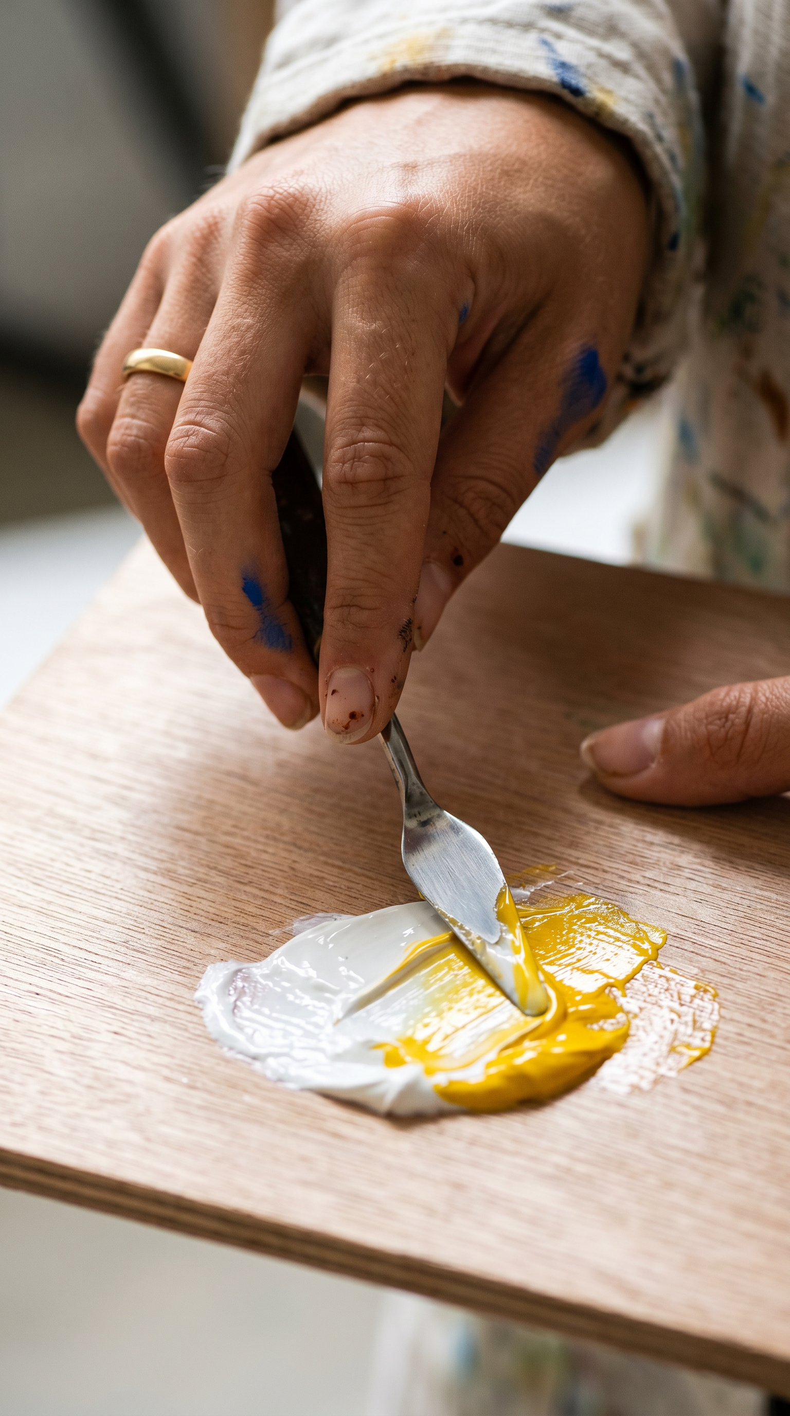 Paint-Stained Hands